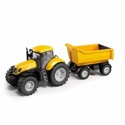 Traktor žlutý s vlekem 61cm